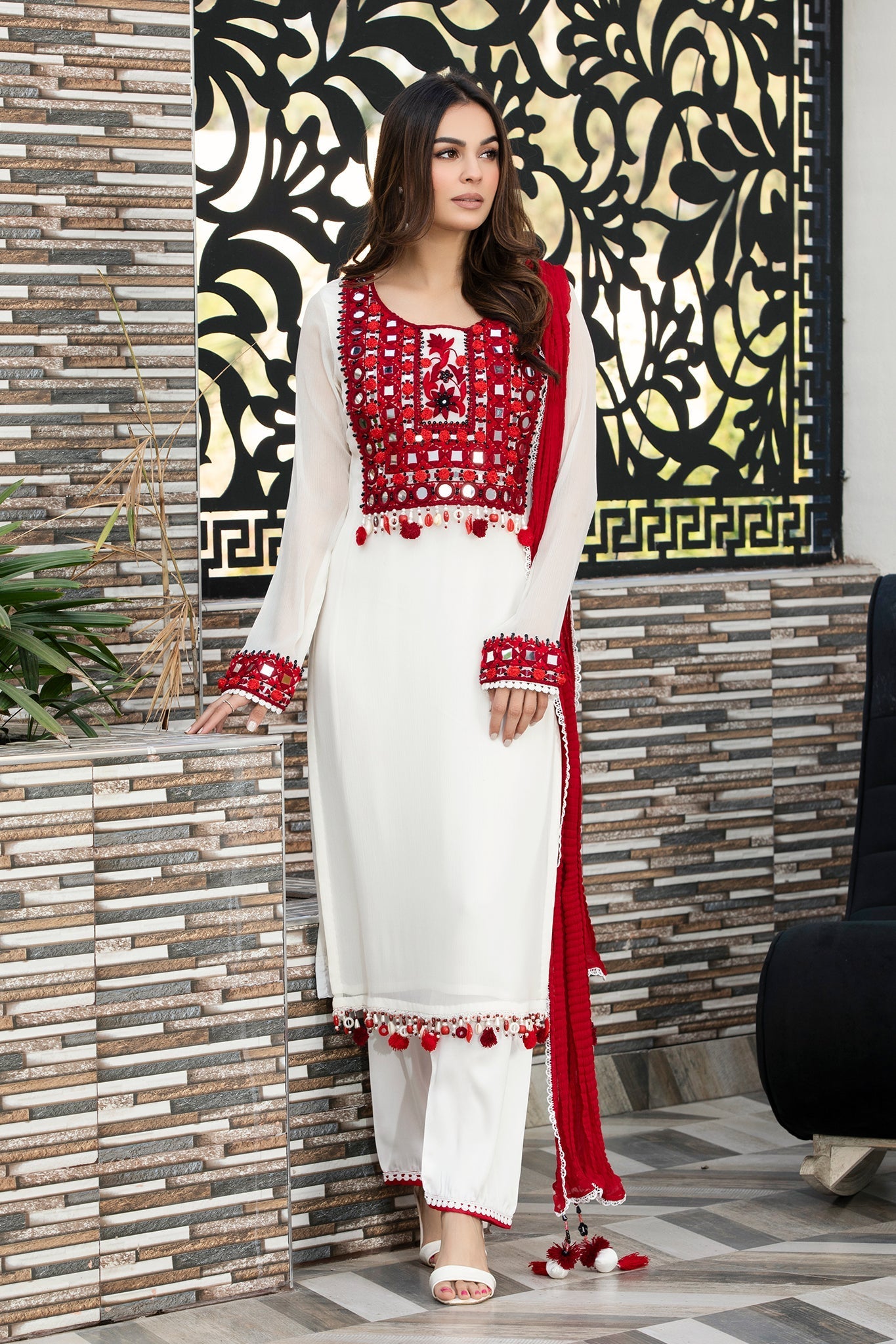Churidar Suit Churidar Piece Online Buy White Salwar Suit With Red