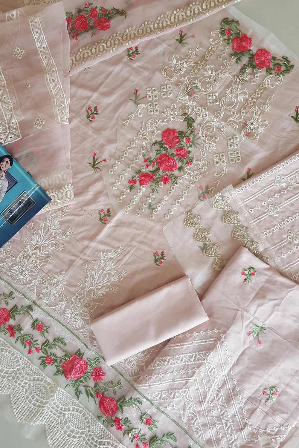 Pearl Pink Chikankari Lawn Suit
