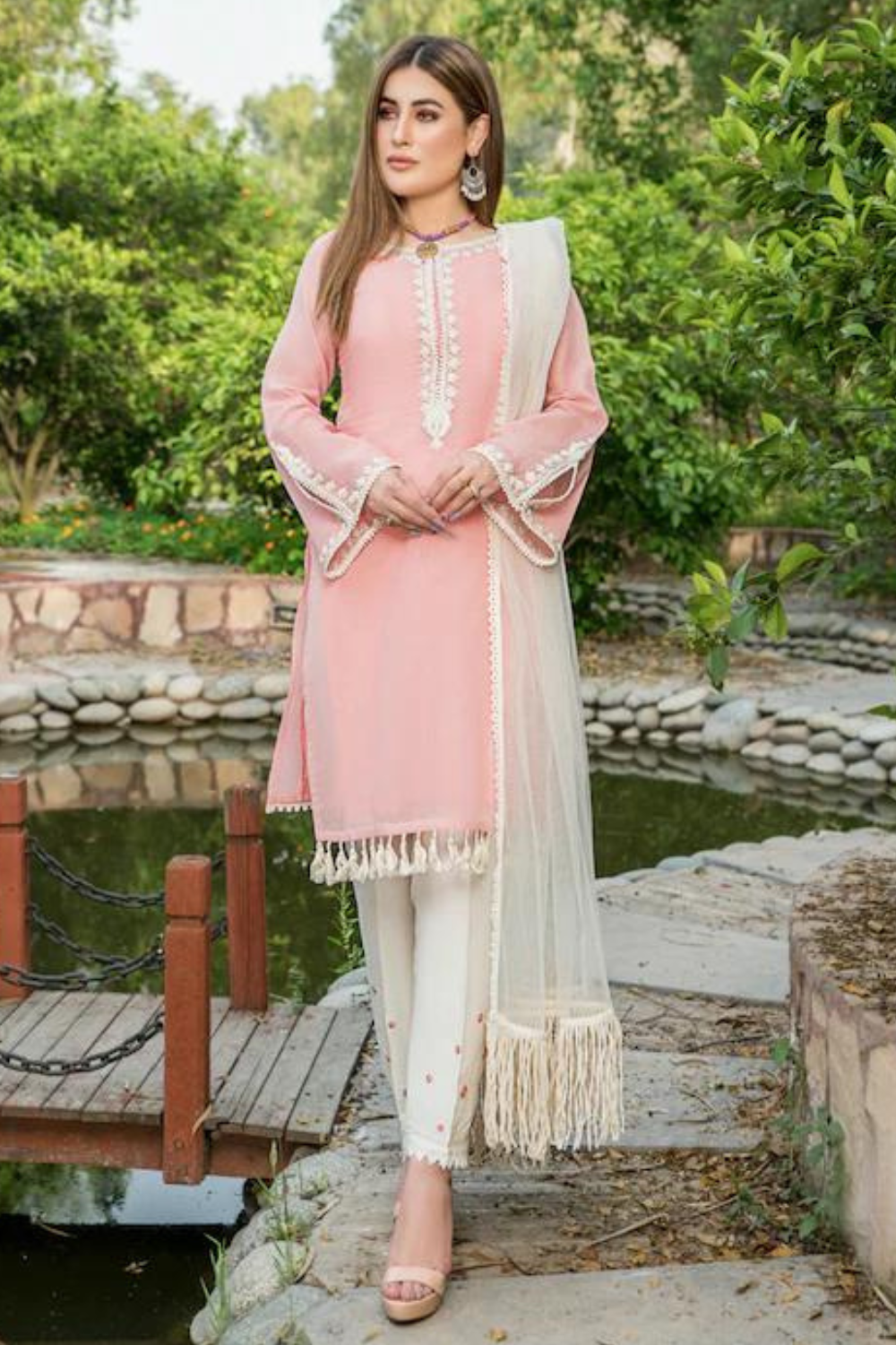 Readymade Hand Embroidered Cotton Suit