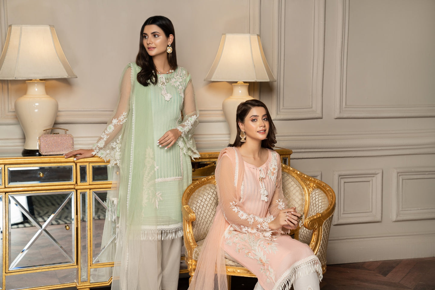 Sea Green Readymade Cotton Suit