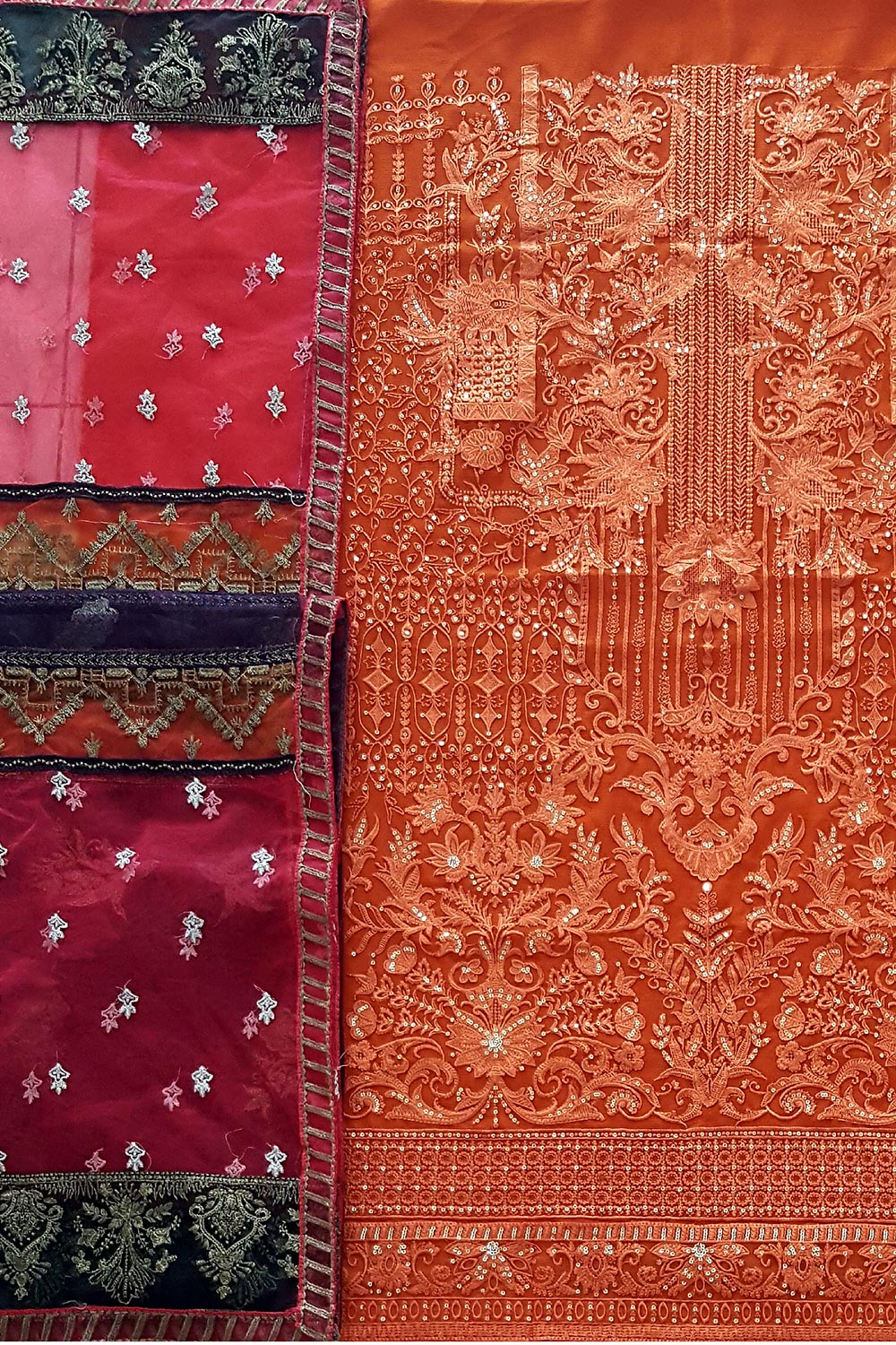 orange party wear suit online shopping