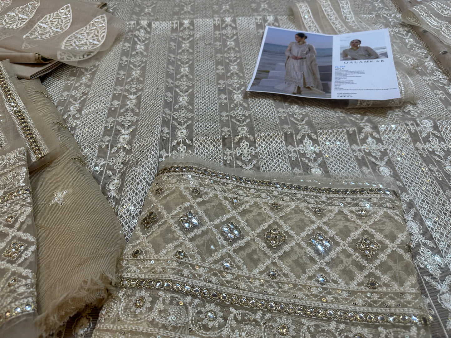 Skin Gold Embroidered Lawn Suit