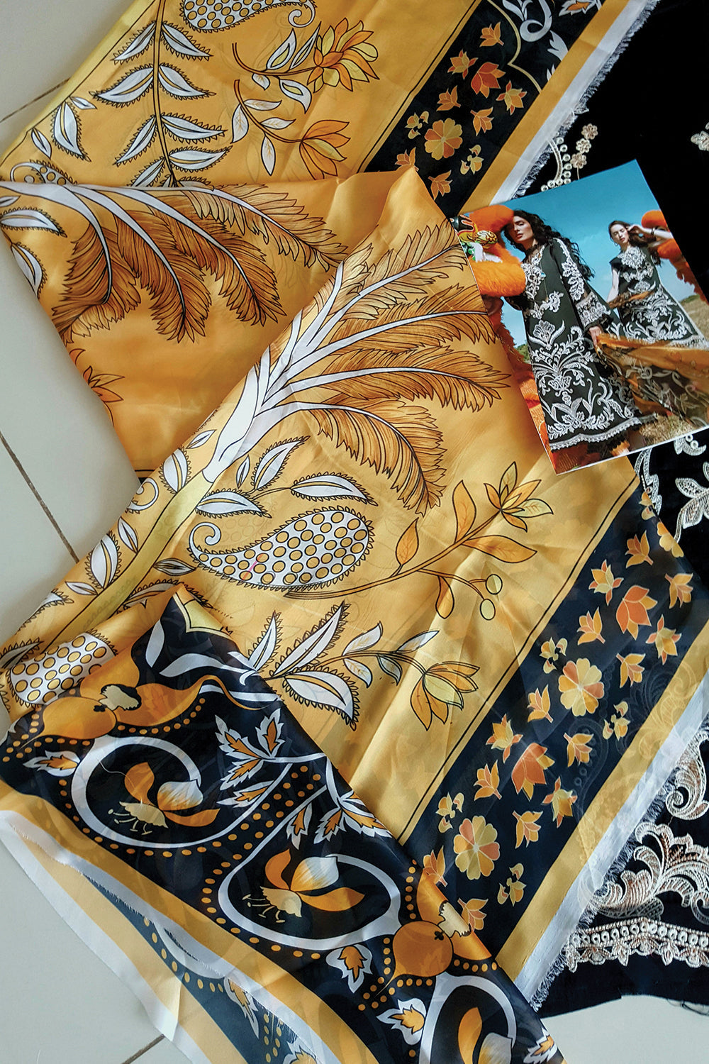 Black Chikankari Lawn Suit