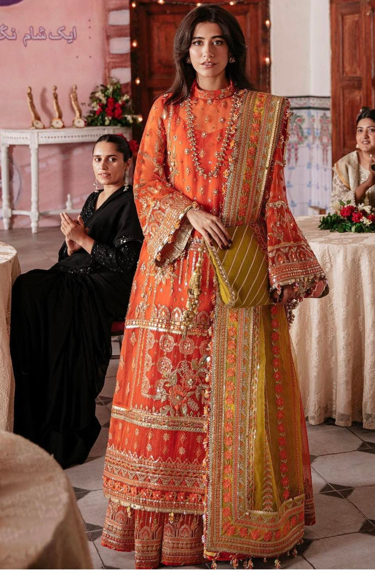 dark orange Unstitched Indian & Punjabi Suits Online in Dubai, United Arab Emirates