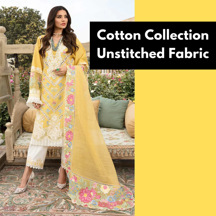 Pure Lawn Cotton Dress Material Online in Dubai