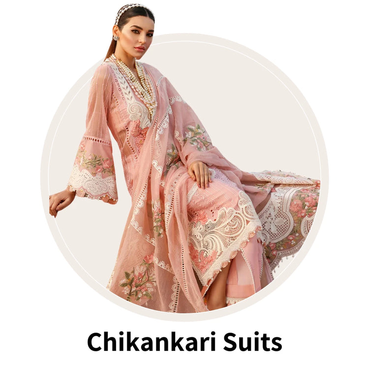 Unstitched Chikankari Lawn Suits