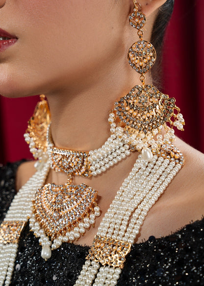 3-Layered Gold Plated Necklace and Choker Set Online in Dubai UAE Abudhabi Ajman Sharjah