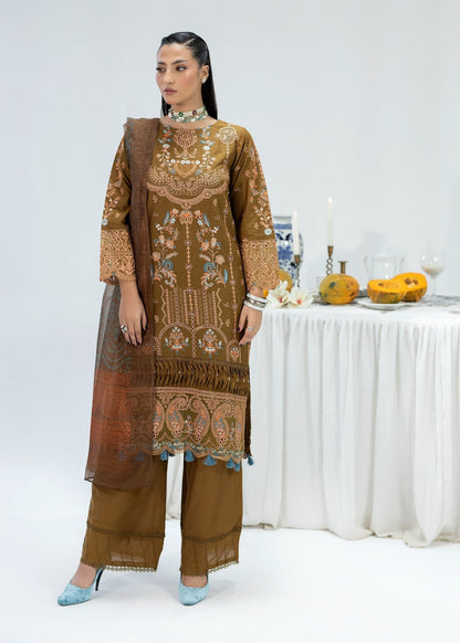 3 Piece Brown Cotton Festive Wear Online in Sri Lanka India Australia
