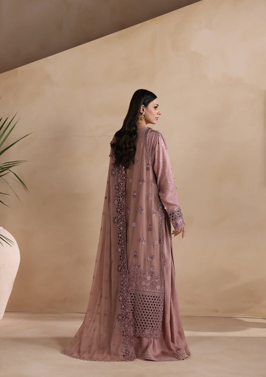 3 Piece Embroidered Chiffon Festive Suit Online in Sri Lanka India Australia