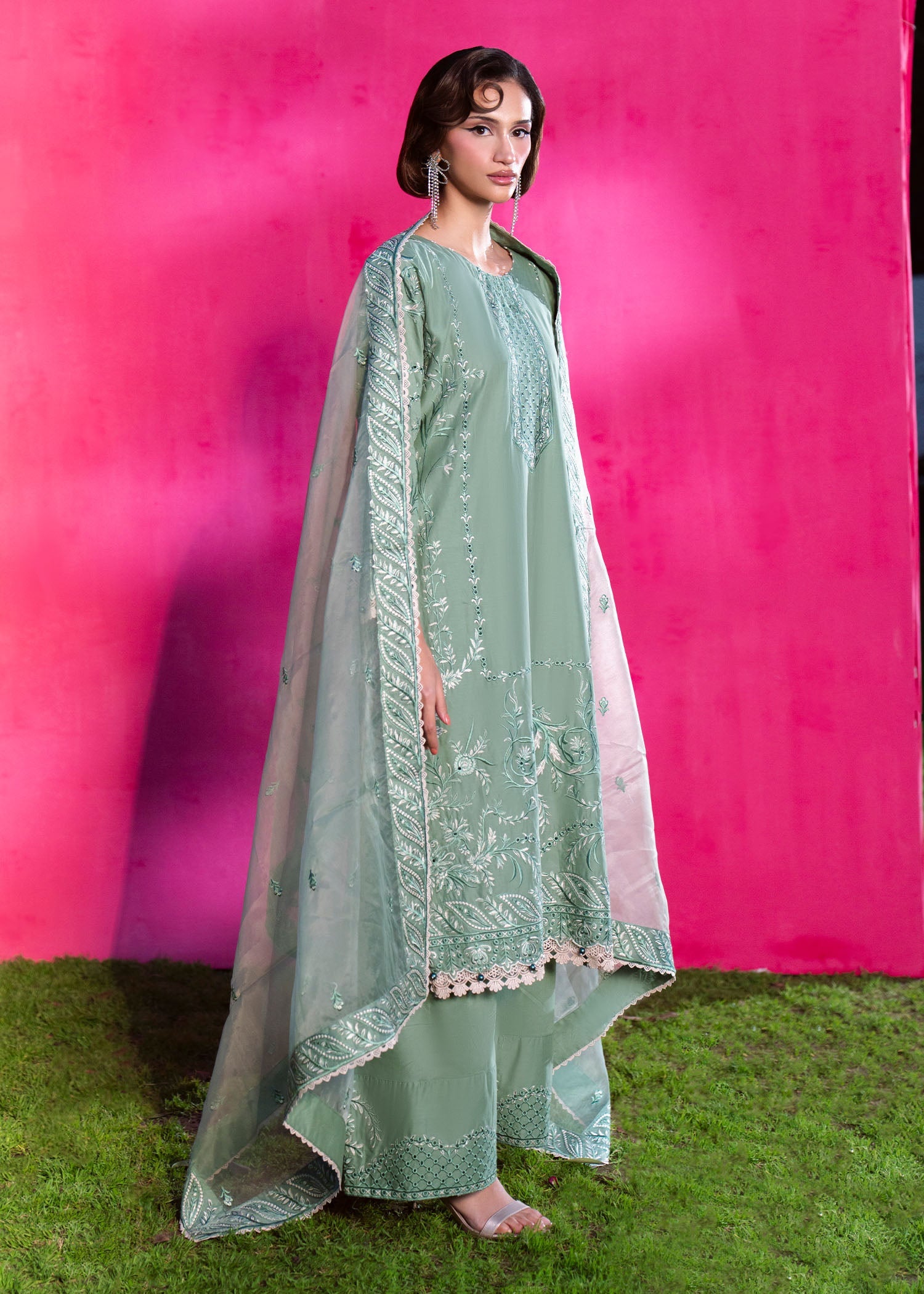 3 Piece Lawn Suit with Dupatta Online in Dubai DXB UAE Abudhabi Meena Bazaar