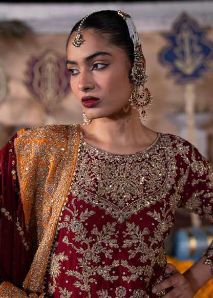 3 Piece Maroon Chiffon Lehenga Choli Online in Sri Lanka India Australia