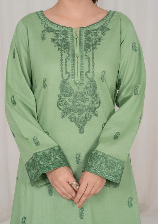 3 Piece Pistachio Embroidered Lawn Dress Material Online in Sri Lanka India Australia