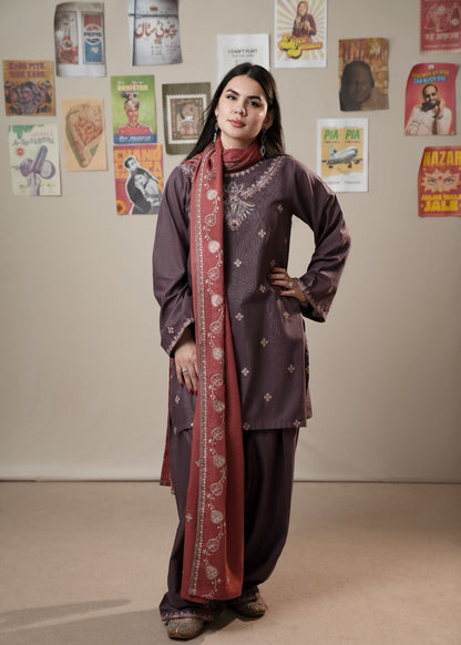 3 Piece Slub Khaddar Farshi Shalwar Salwar Kameez Online in KSA Riyadh Saudi Arabia Oman Bahrain Qatar
