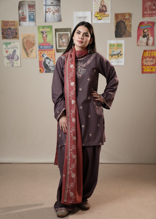 3 Piece Slub Khaddar Farshi Shalwar Salwar Kameez Online in KSA Riyadh Saudi Arabia Oman Bahrain Qatar