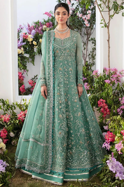 Sage Green Handmade Lehenga Choli / Anarkali Maxi