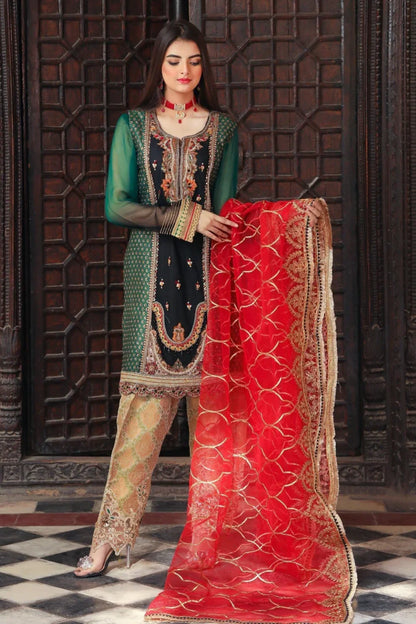 Hand Embroidered Banarasi Suit