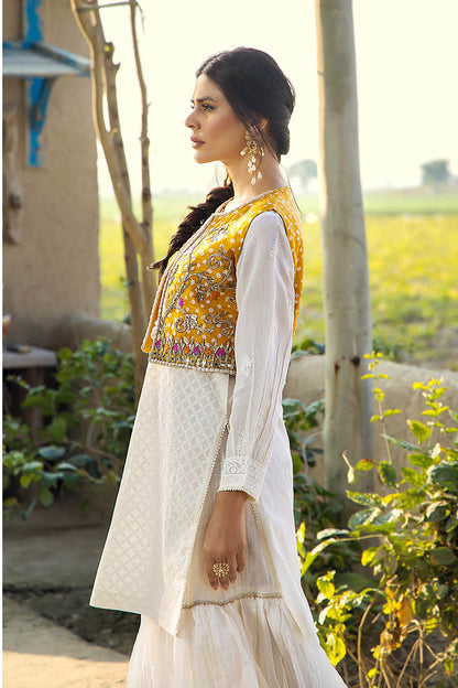 Handmade Jacket Style Suit with Gharara