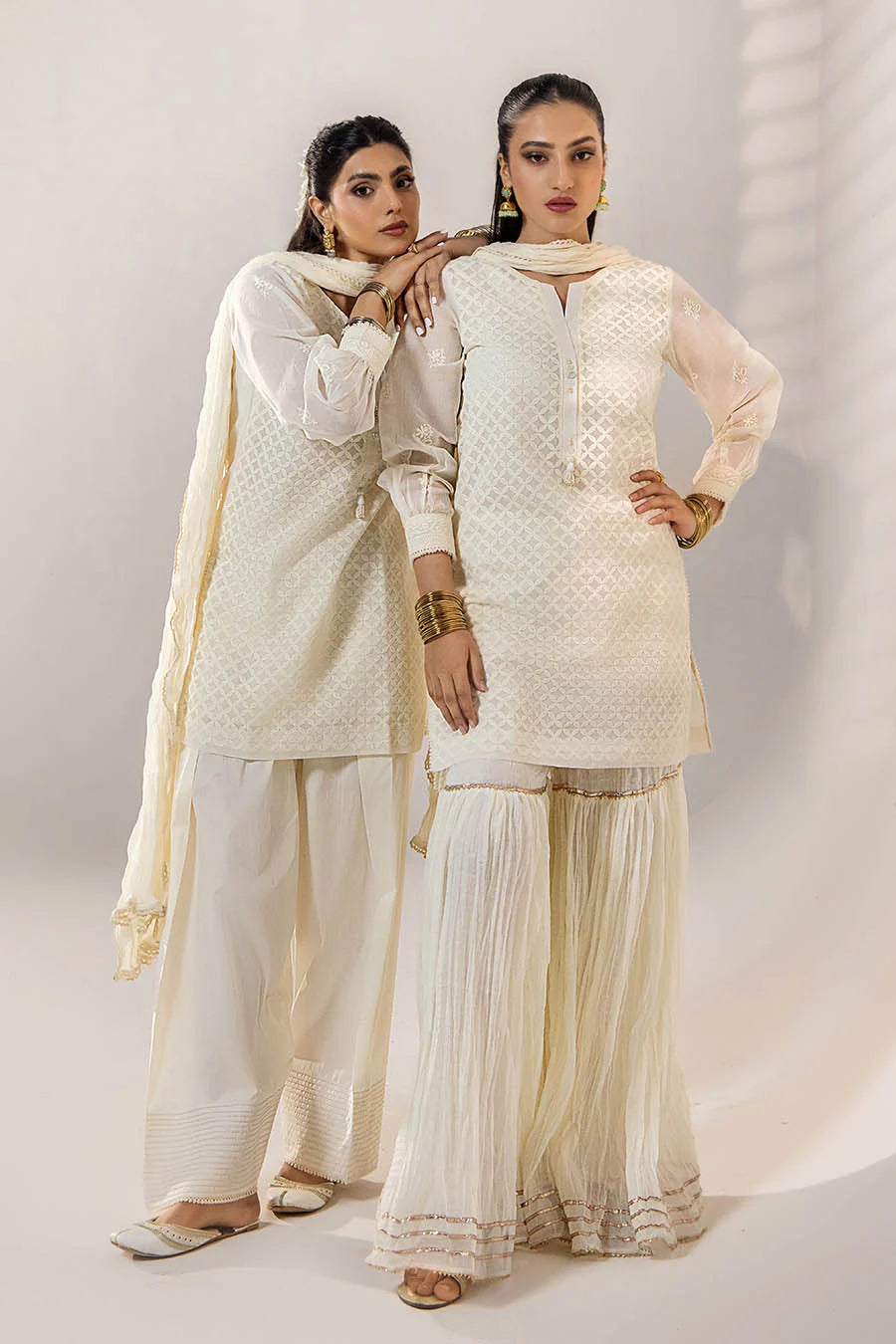 Handmade Jacket Style Suit with Farshi Shalwar