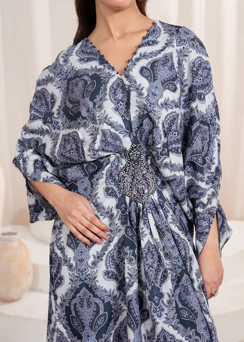 Printed Silk Partywear Kaftan