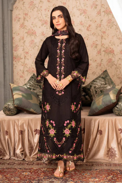 Black Chikankari Embroidered Kurta Set with Dupatta