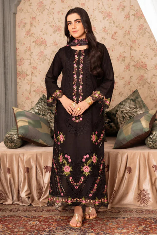 Black Chikankari Embroidered Kurta Set with Dupatta