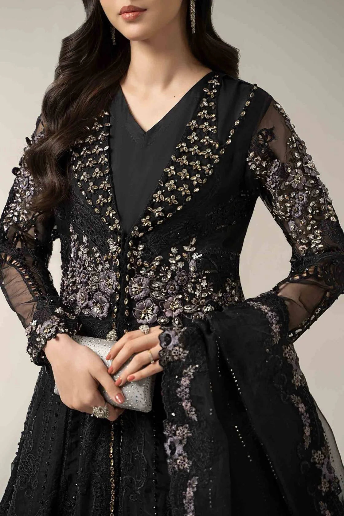 Black Handmade Bridal Anarkali