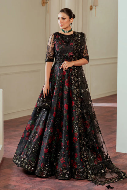 Black Wedding & Bridal Lehenga Choli with Handmade Blouse