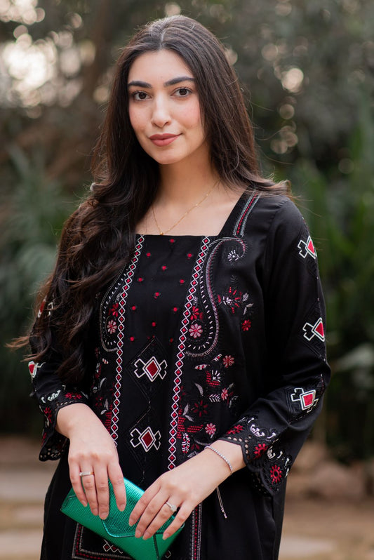 Black Kurta with Pant Set