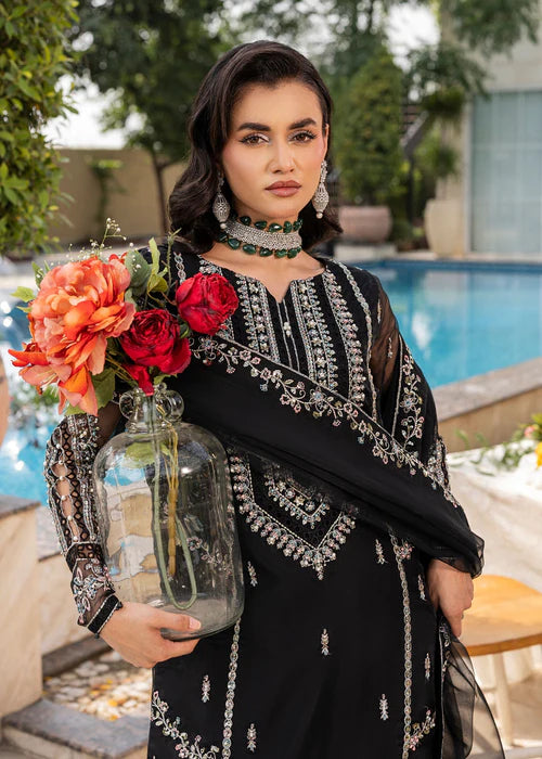 Black Farshi Shalwar Suit with Light Embellishments