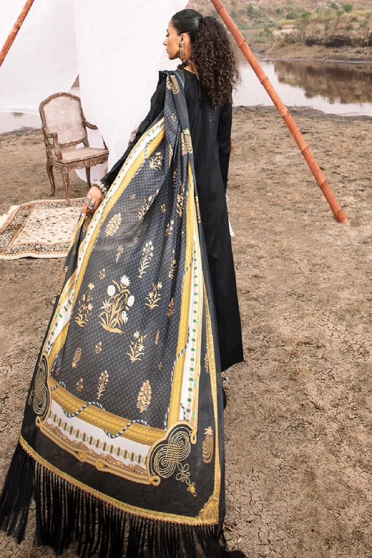 Black Chikankari Lawn Suit