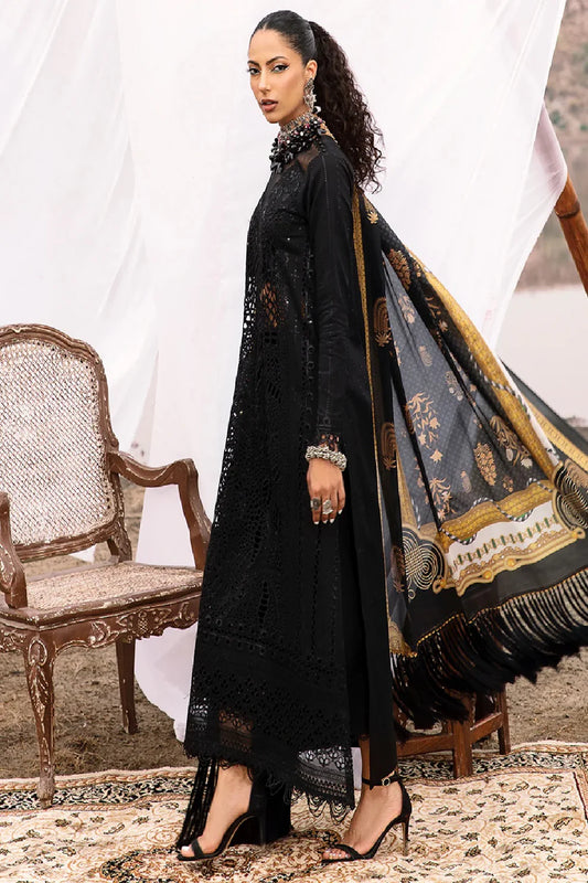 Black Chikankari Lawn Suit