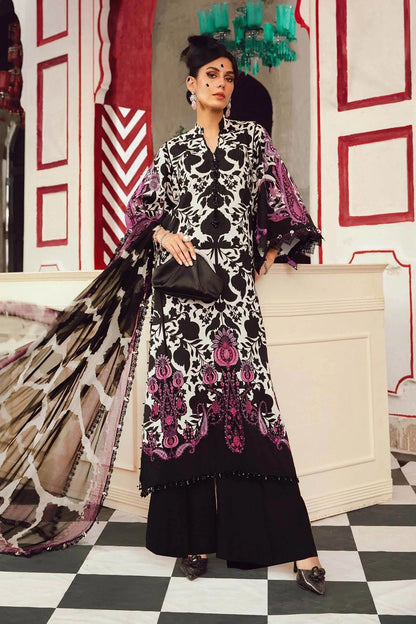 Black Printed Lawn Salwar Suit Online in Dubai UAE Abudhabi Ajman Sharjah