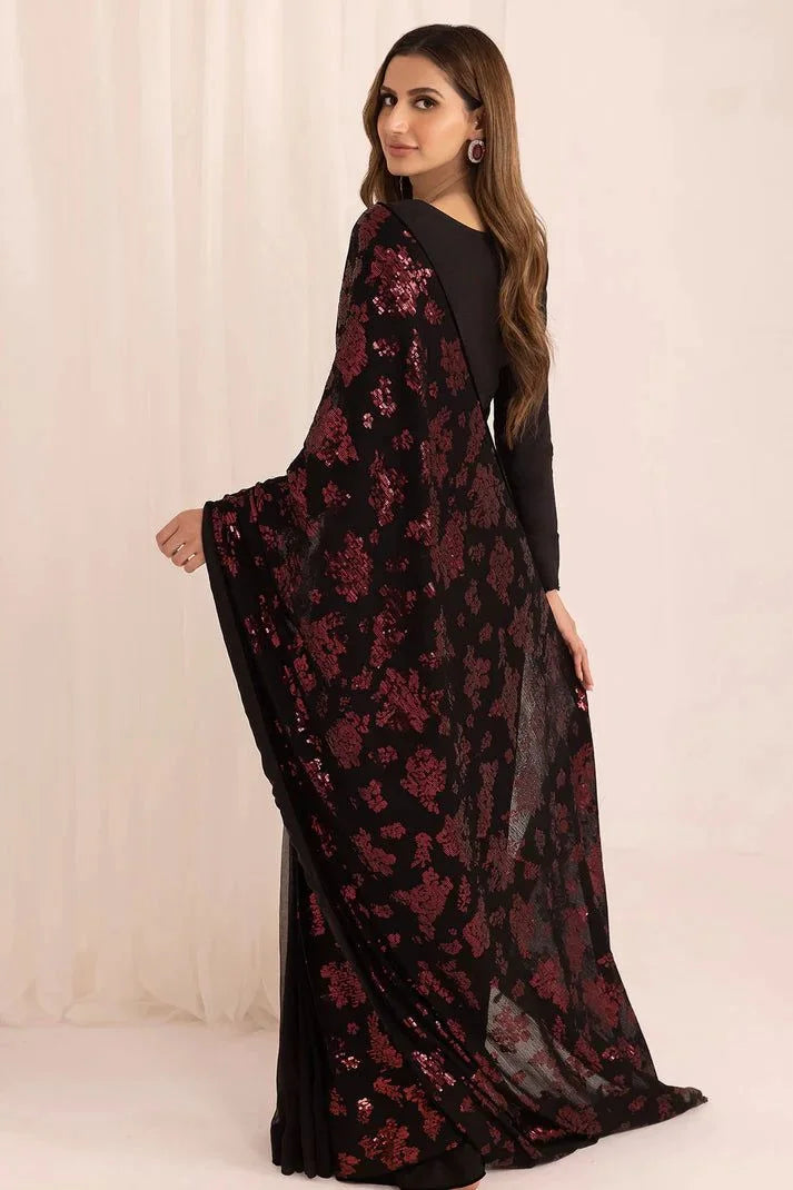 Shop Black & Red Wedding Saree Online in Dubai – SALWAR MAHAL