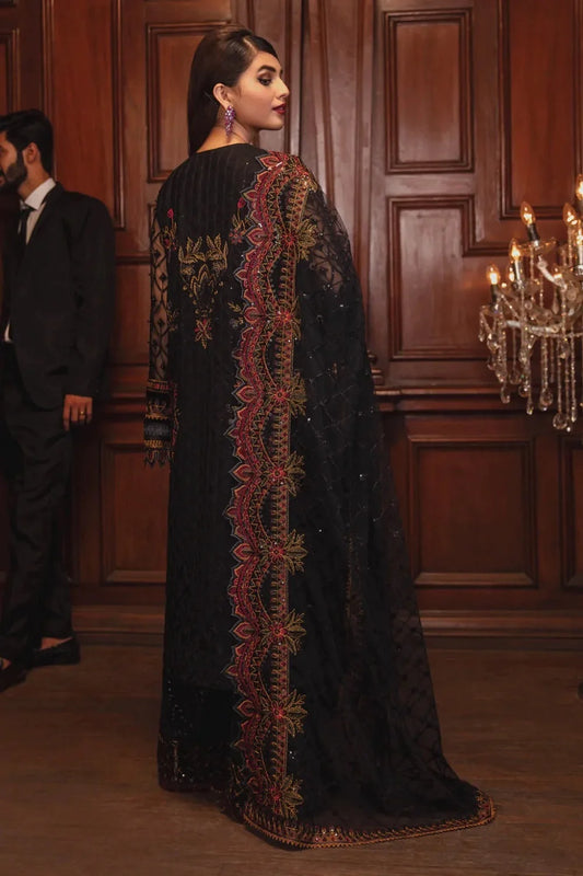 Black Embroidered Suit with Pearl Work