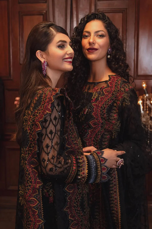 Black Embroidered Suit with Pearl Work