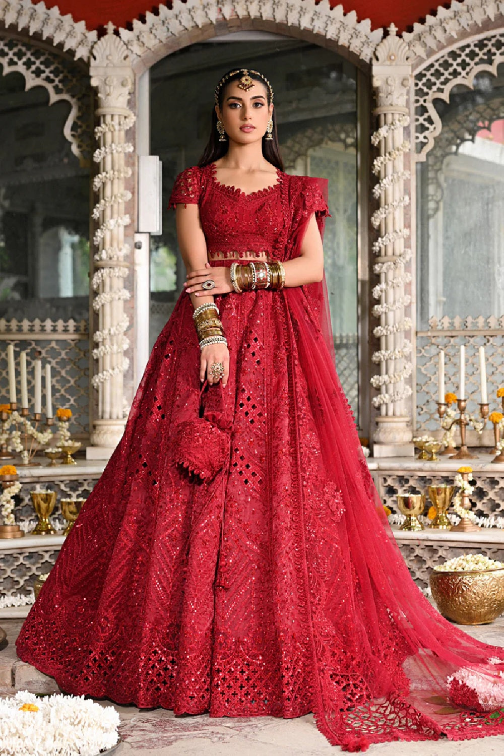 Red Handmade Lehenga Choli / Anarkali