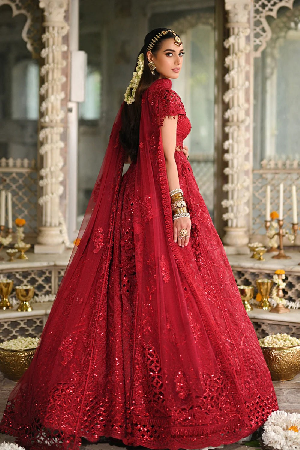 Red Handmade Lehenga Choli / Anarkali