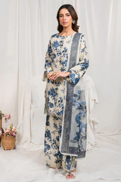 Digital Printed Embroidered Farshi Shalwar Suit