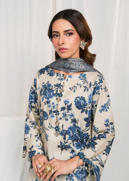 Digital Printed Embroidered Farshi Shalwar Suit