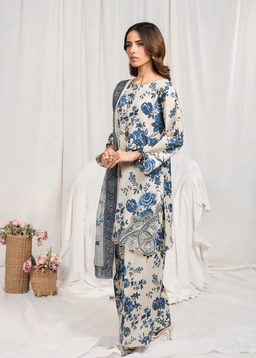 Digital Printed Embroidered Farshi Shalwar Suit
