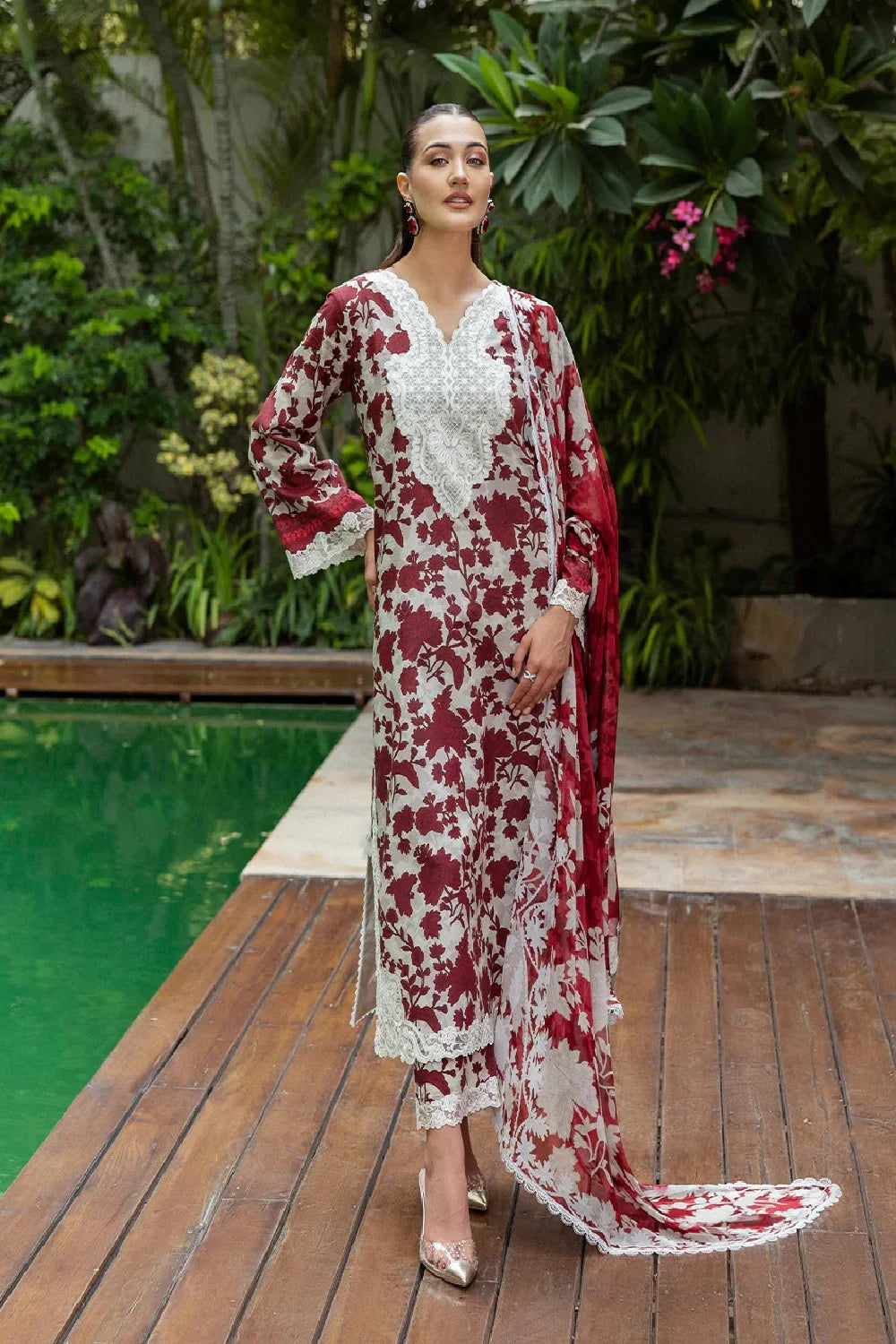 Pure Lawn Suit with Lawn Dupatta