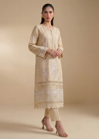 Lemon Embroidered Lawn Kurta Set with Dupatta