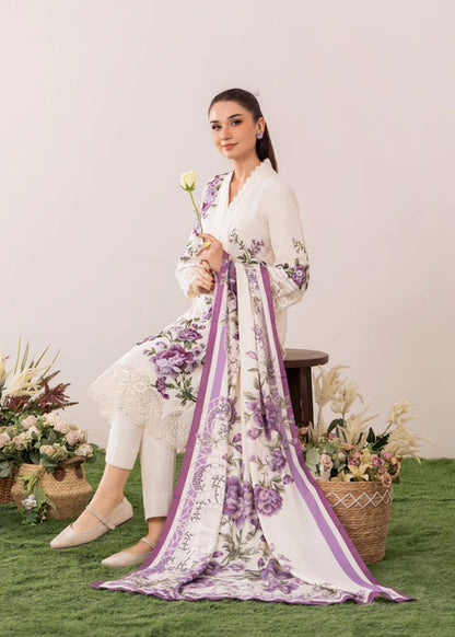 White Embroidered Lawn Suit