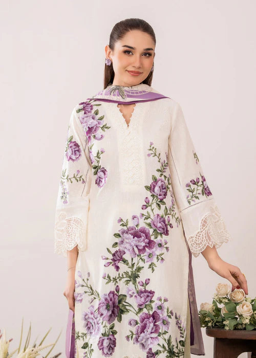 White Embroidered Lawn Kurta Set with Dupatta