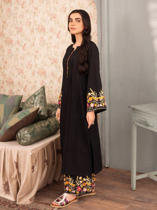 Black Bullion 3D Embroidered Kurta Set