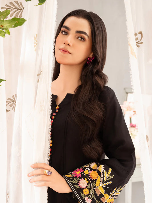 Black Bullion 3D Embroidered Kurta Set