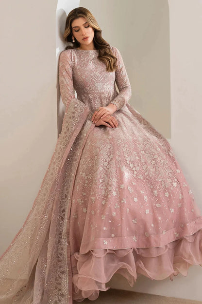 Pastel Pink Pure Chiffon Lehenga Choli / Anarkali