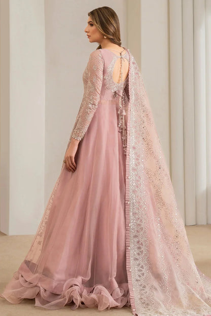 Pastel Pink Pure Chiffon Lehenga Choli / Anarkali