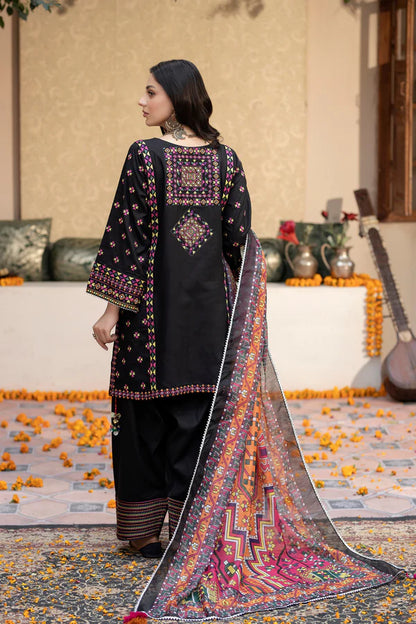 Black Pure Cotton Chikankari Farshi Shalwar Suit