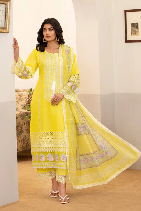 Firefly Yellow Pure Cotton Chikankari Suit